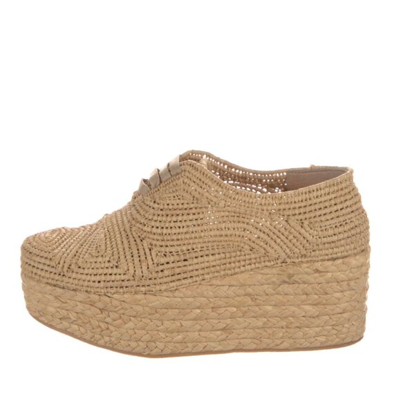 Robert Clergerie Straw Platform Wedge Oxfords — gorgeous & unique! - Picture 2 of 10